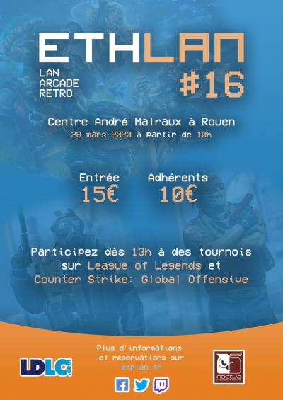 Affiche lan party Ethlan #16 - Annulé